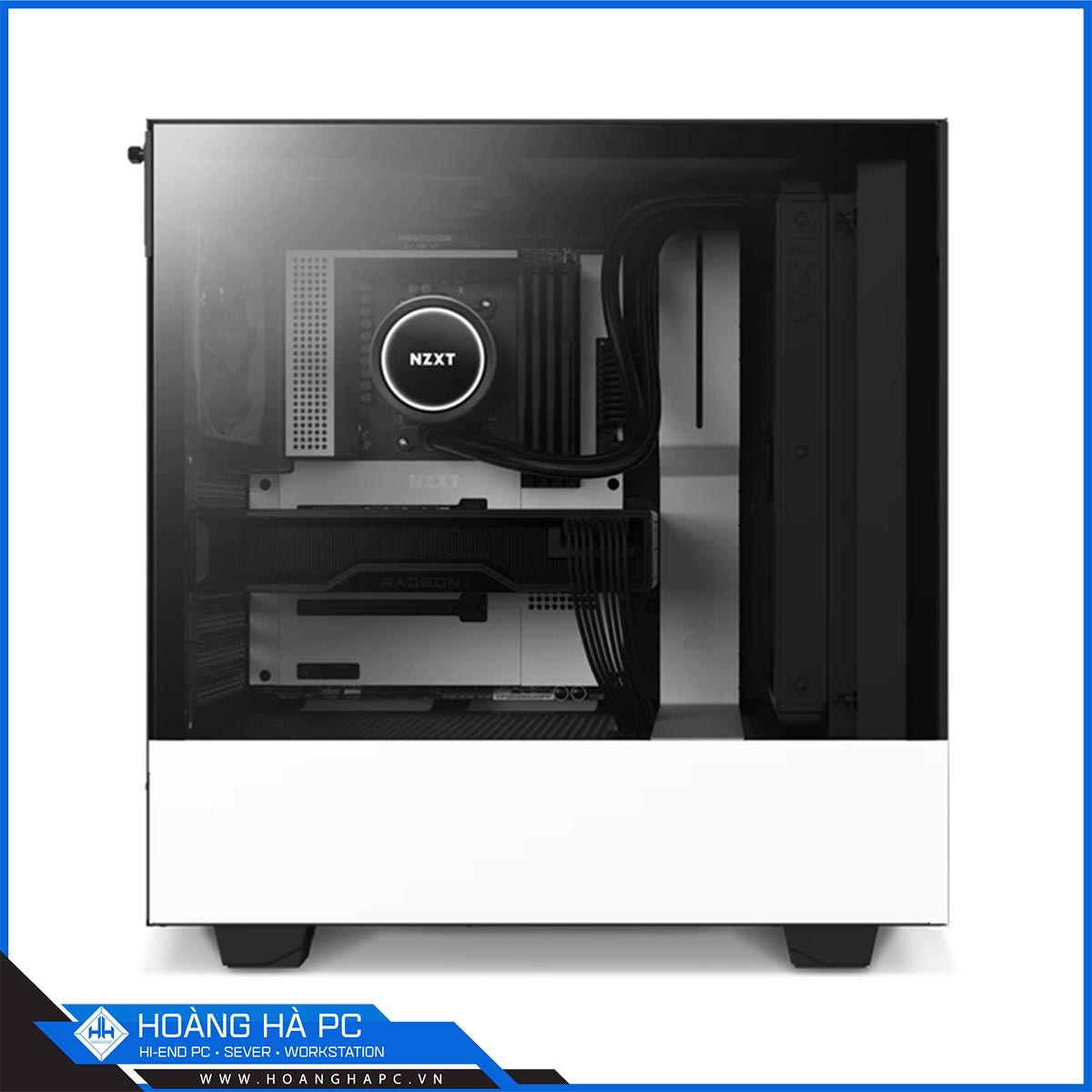 Vỏ case PC NZXT H510 Trắng (Kèm 2 Fan zin)